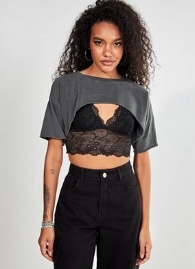 Camisa Cropped CAMISA FEMININA SUPER STAR R$60,00 em