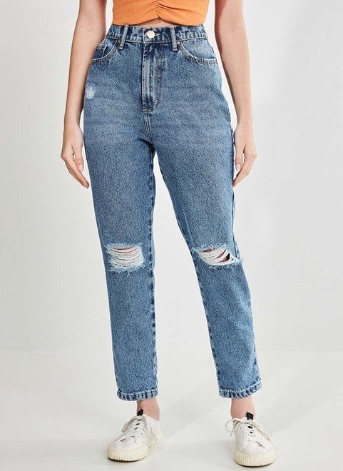 calça mom jeans de cintura alta - youcom: vem cá conferir suas