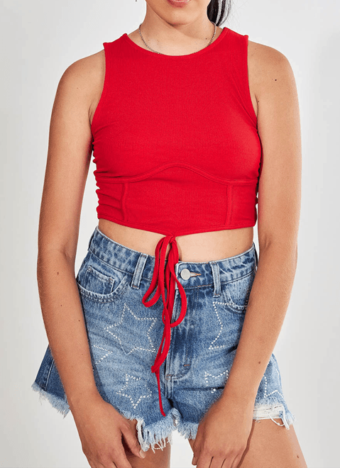corselet cropped jeans - youcom: vem cá conferir suas peças favoritas