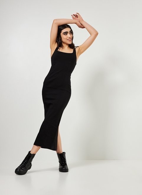 VESTIDO MIDI - Preto