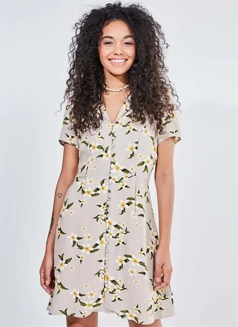 vestido curto estampa floral vestido curto estampa floral