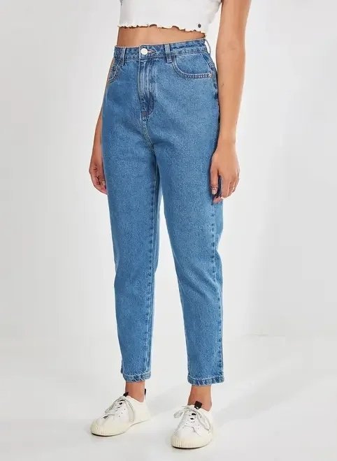 calça mom em jeans médio calça mom em jeans médio