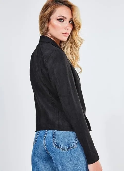 jaqueta em malha suede jaqueta em malha suede