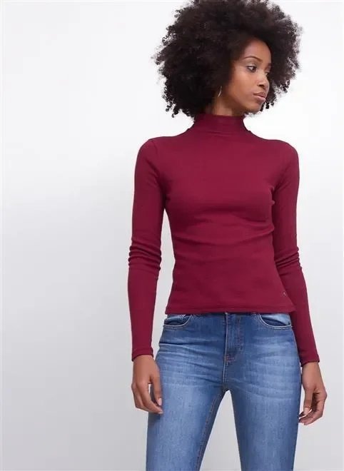 blusa decote choker manga longa ribana blusa decote choker manga longa ribana