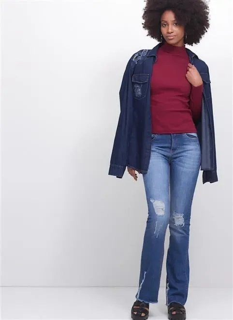 blusa decote choker manga longa ribana blusa decote choker manga longa ribana