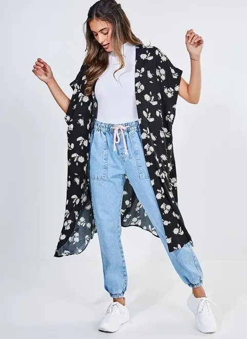 kimono longo estampado kimono longo estampado