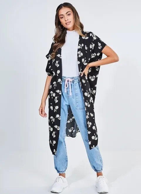 kimono longo estampado kimono longo estampado