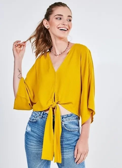 blusa manga morcego com amarração blusa manga morcego com amarração