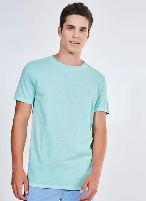 camiseta manga curta verde claro camiseta manga curta verde claro