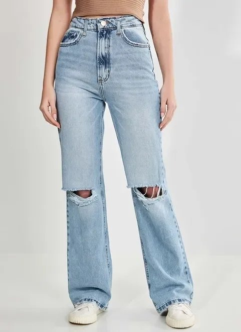 calça jeans reta cintura alta calça jeans reta cintura alta