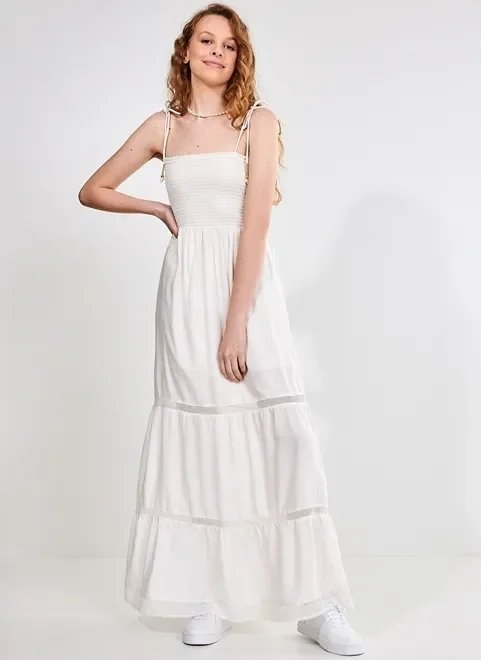 vestido longo off-white vestido longo off-white