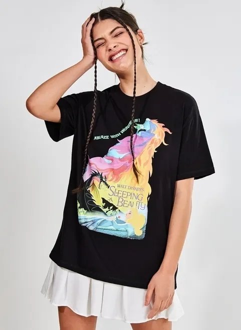 camiseta manga curta bela adormecida camiseta manga curta bela adormecida