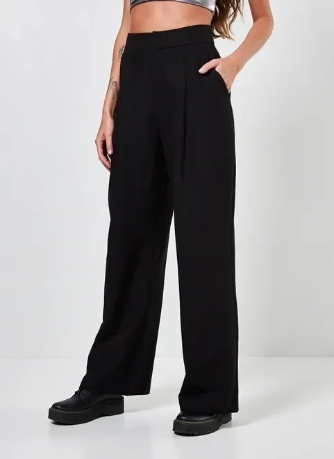 calça wide leg alfaiataria com pregas calça wide leg alfaiataria com pregas