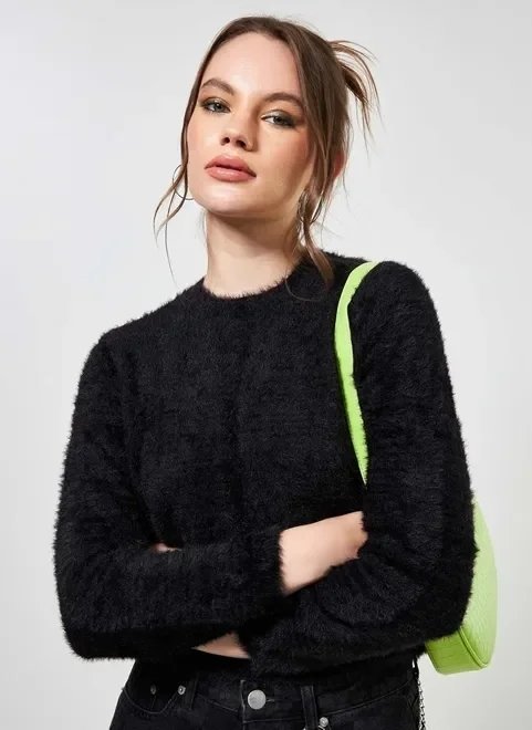 blusa de retilínea pelinhos blusa de retilínea pelinhos