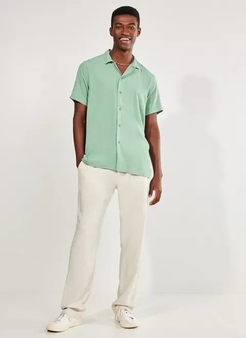 camisa de manga curta tom pastel camisa de manga curta tom pastel