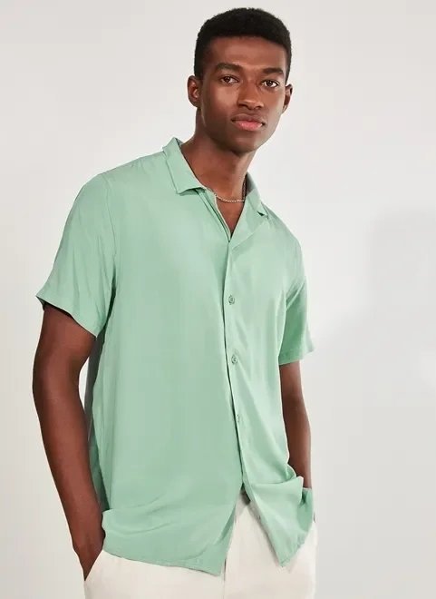 camisa de manga curta tom pastel camisa de manga curta tom pastel