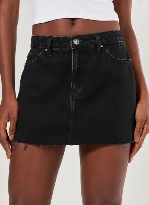 minissaia de cintura baixa jeans minissaia de cintura baixa jeans