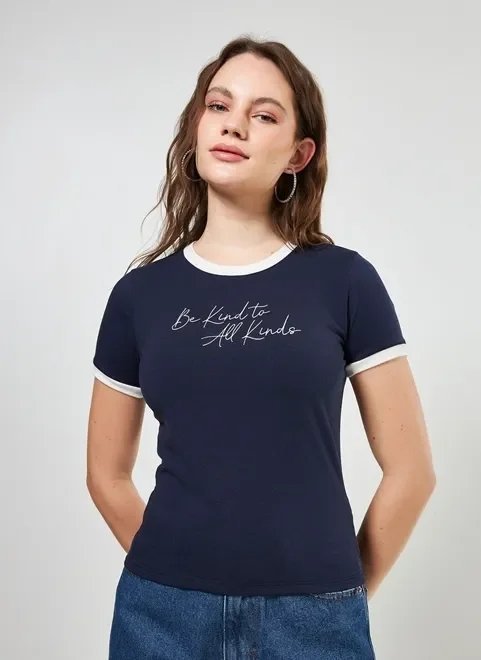 blusa azul marinho bordado be kind blusa azul marinho bordado be kind