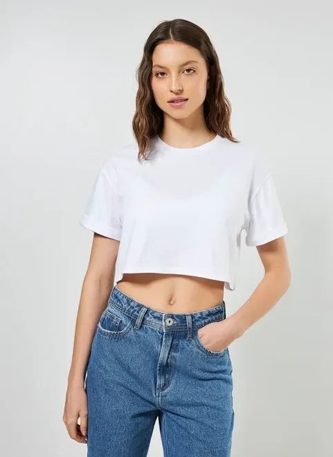 camiseta cropped básica camiseta cropped básica