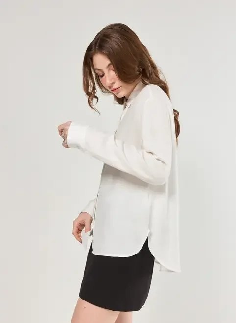 camisa oversized de manga longa camisa oversized de manga longa