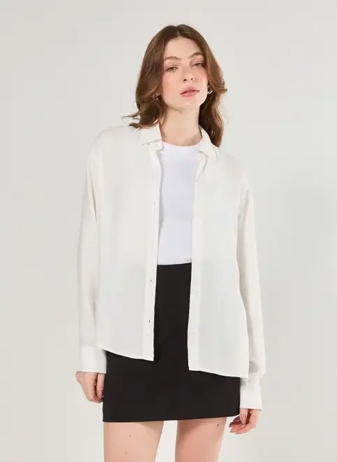 camisa oversized de manga longa camisa oversized de manga longa