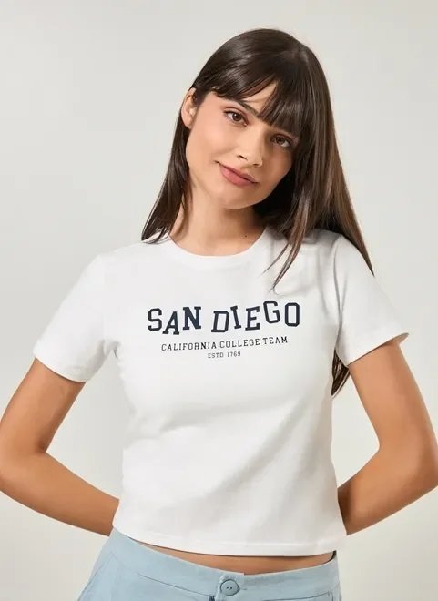 blusa mini tee branca san diego blusa mini tee branca san diego