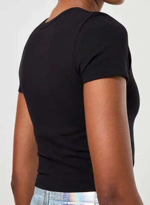 blusa mini tee preta hello kitty blusa mini tee preta hello kitty