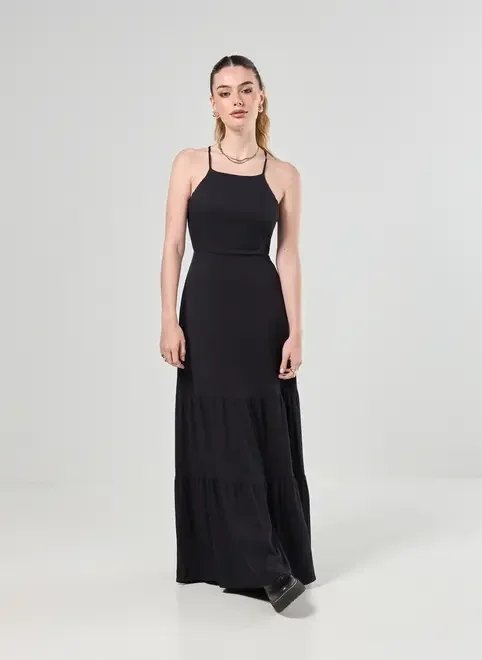 vestido longo preto halter vestido longo preto halter