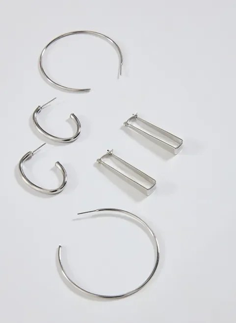 conjunto 3 brincos de argola conjunto 3 brincos de argola