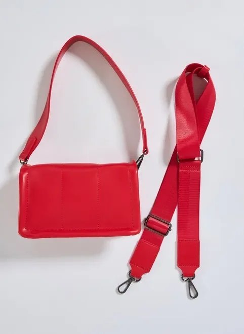 bolsa vermelha com alça dupla bolsa vermelha com alça dupla