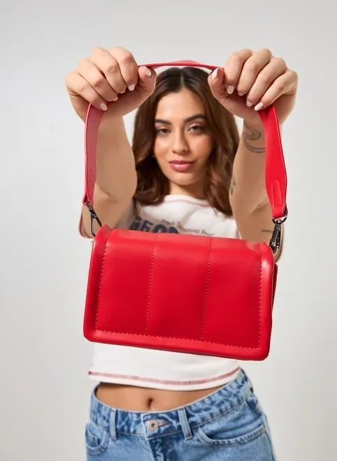 bolsa vermelha com alça dupla bolsa vermelha com alça dupla