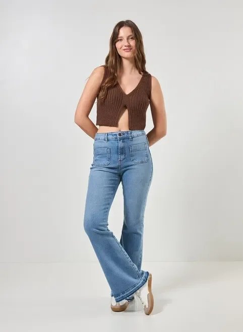 cropped em tricô marrom cropped em tricô marrom