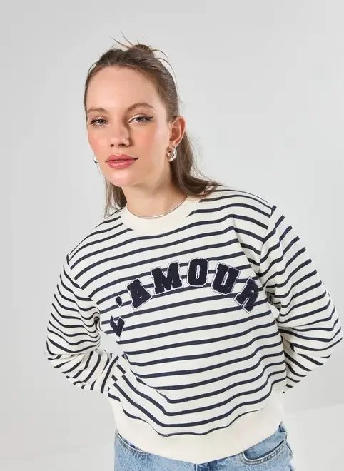 moletom listrado l'amour moletom listrado l'amour