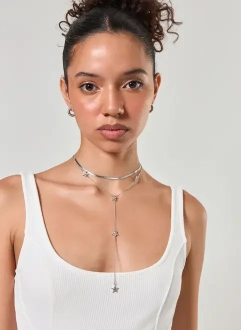 conjunto choker e colar gravatinha conjunto choker e colar gravatinha