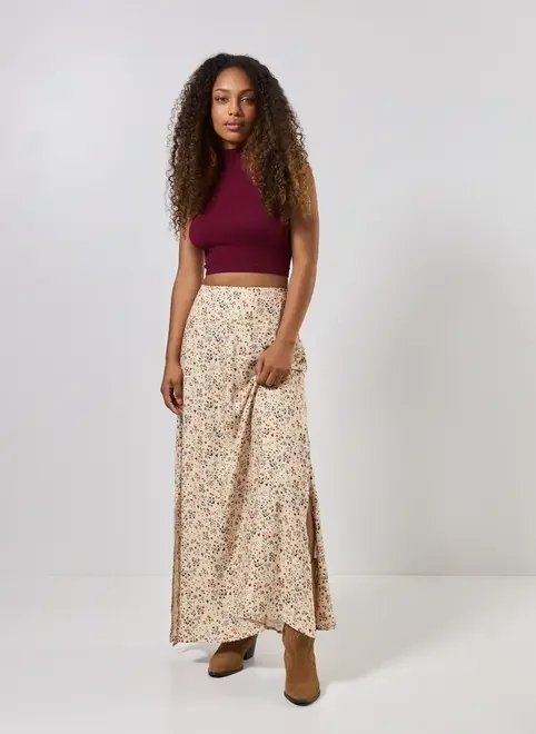 saia midi estampa florida saia midi estampa florida