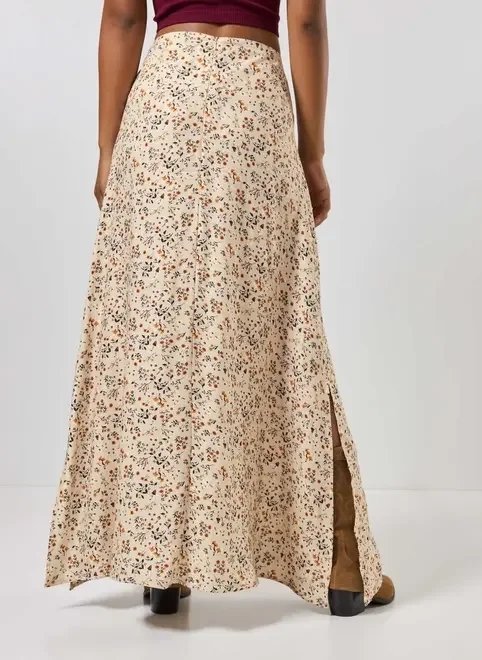 saia midi estampa florida saia midi estampa florida