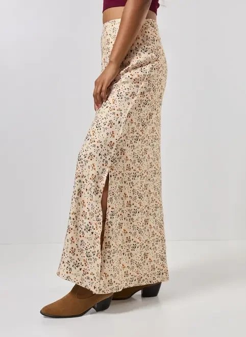 saia midi estampa florida saia midi estampa florida