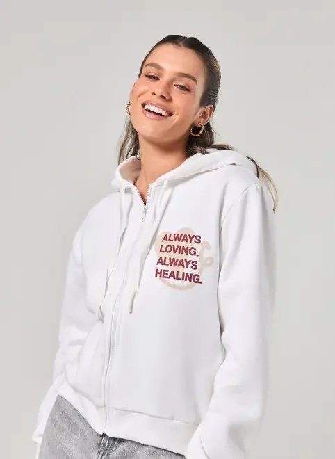 casaco em moletom com escrito casaco em moletom com escrito