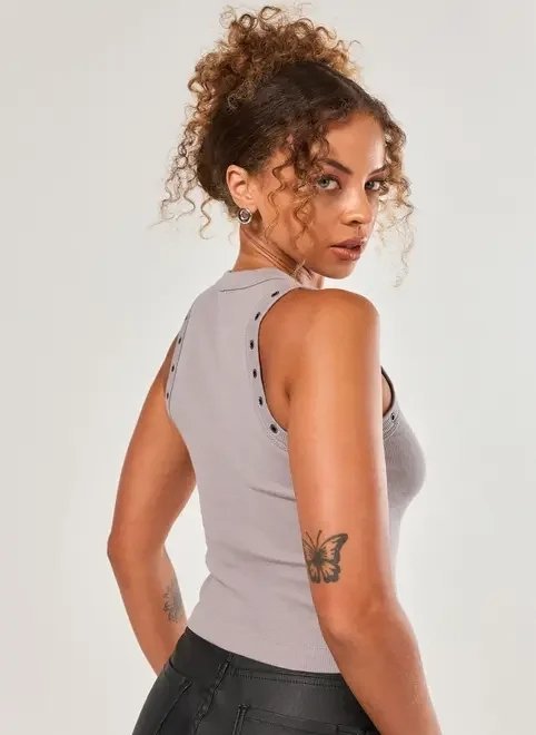 regata cropped canelada com ilhós regata cropped canelada com ilhós