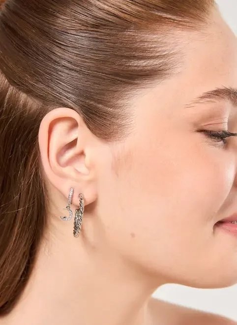 conjunto 9 brincos prateados zircônia conjunto 9 brincos prateados zircônia