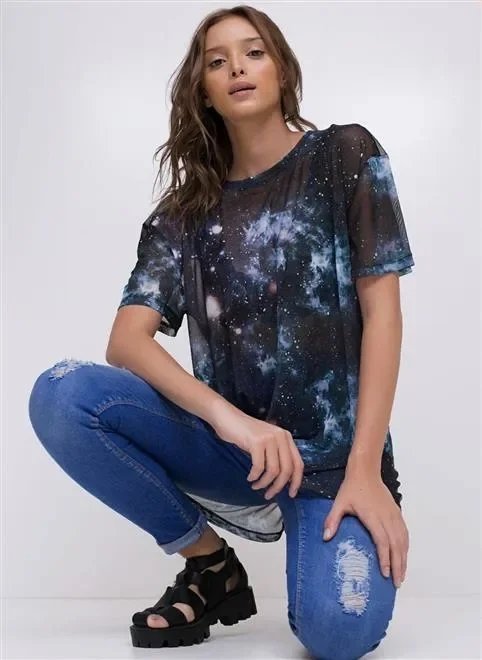 camiseta tule galaxia camiseta tule galaxia