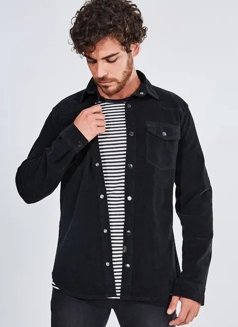 camisa em veludo cotelê camisa em veludo cotelê